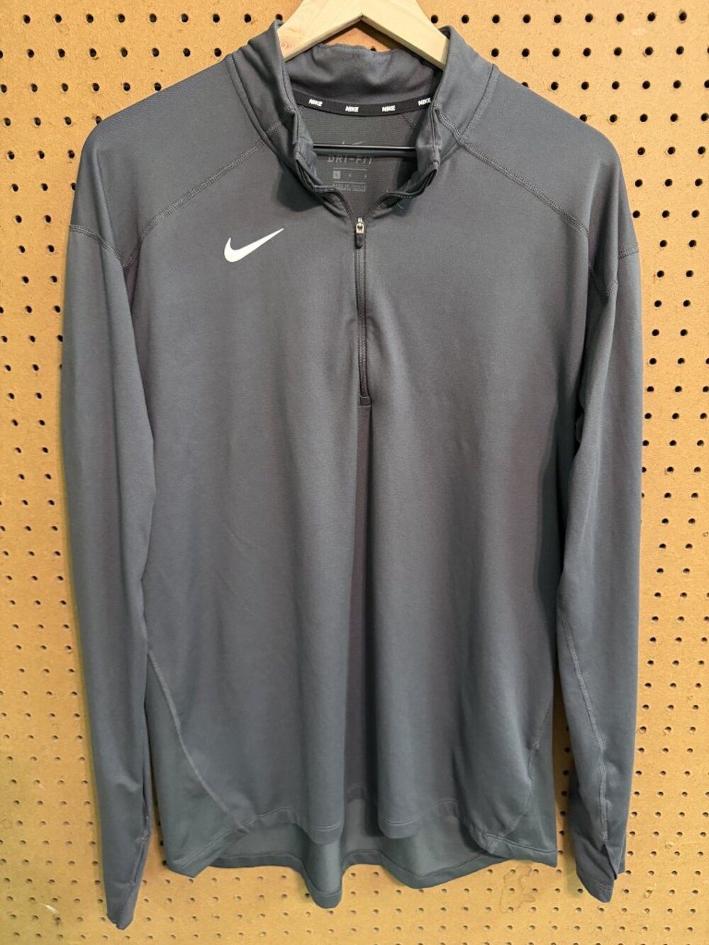 Nike Dri-FIT Half Zip Long Sleeve Training Top Dark Gray Men's L